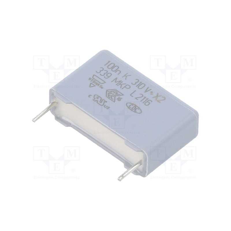 10 pcs : BFC233911104 - Capacitor: polypropylene, 100nF, THT, ±10%, 15mm, 630VDC, 310VAC