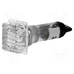 20 pcs : - Indicator: with neon lamp, prominent, white, 230VAC, Cutout: Ø10mm