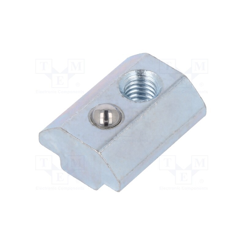 10 pcs : 96066 - Nut, for profiles, Width of the groove: 8mm, steel, zinc, T-slot