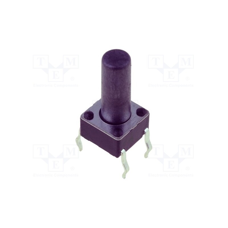 50 pcs : 1301.9307 - Microswitch TACT, SPST-NO, Pos: 2, 0.05A/12VDC, THT, none, 1.6N