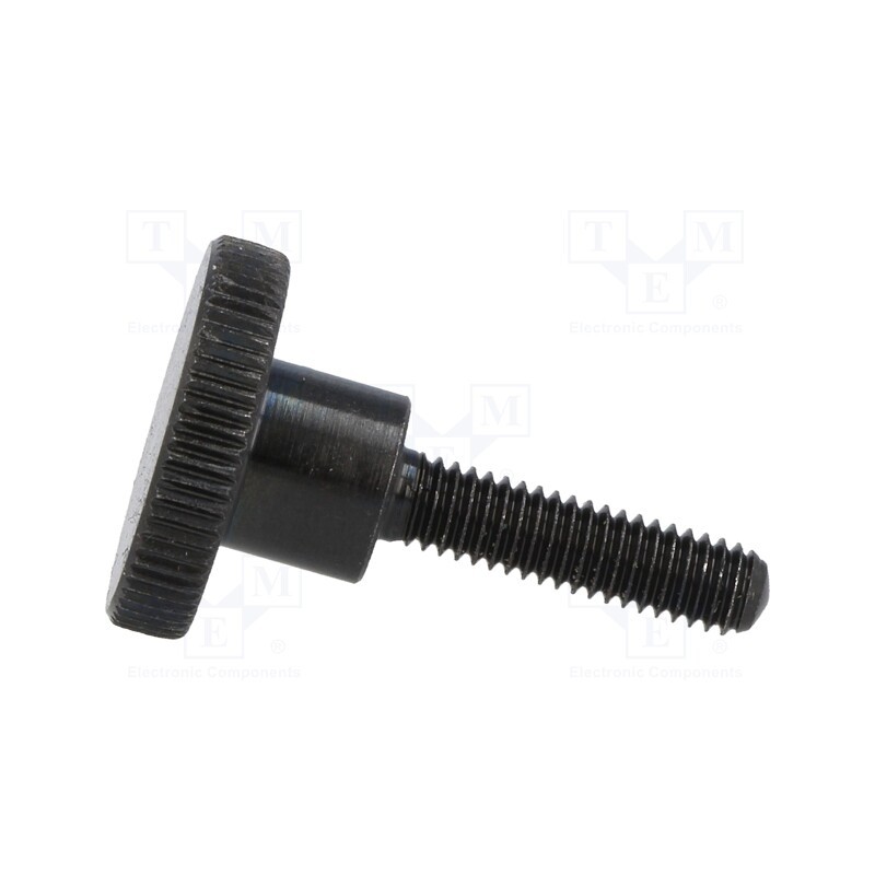 10 pcs : DIN 464-M4-16 - Knob, Ø: 16mm, Ext.thread: M4, 16mm, H: 9.5mm, steel, knurled