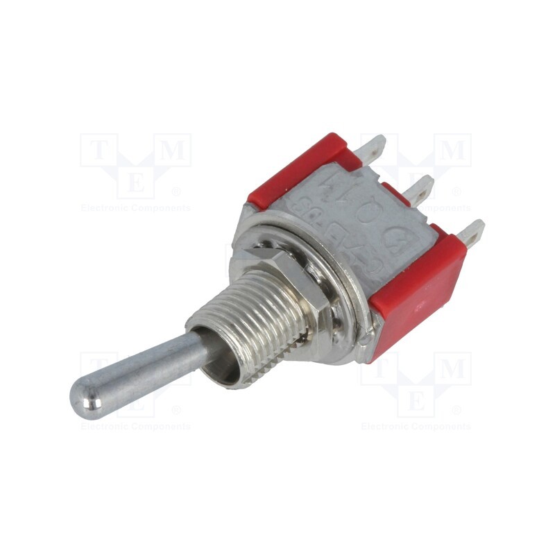 10 pcs : - Switch: toggle, Pos: 2, SPDT, ON-(ON), 2A/250VAC, 5A/28VDC, -35÷80°C