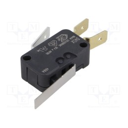 10 pcs : D459-V3LD - Microswitch SNAP ACTION, 16A/250VAC, with lever, SPDT, ON-(ON)