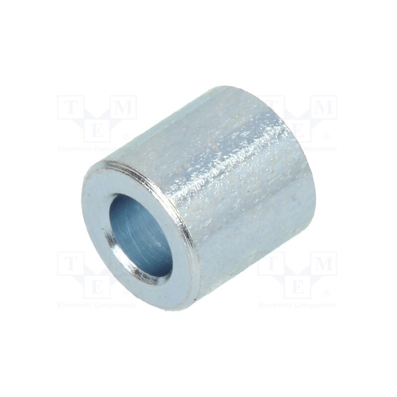 50 pcs : 326/3,2X06 - Spacer sleeve, 6mm, cylindrical, steel, zinc, Out.diam: 6mm