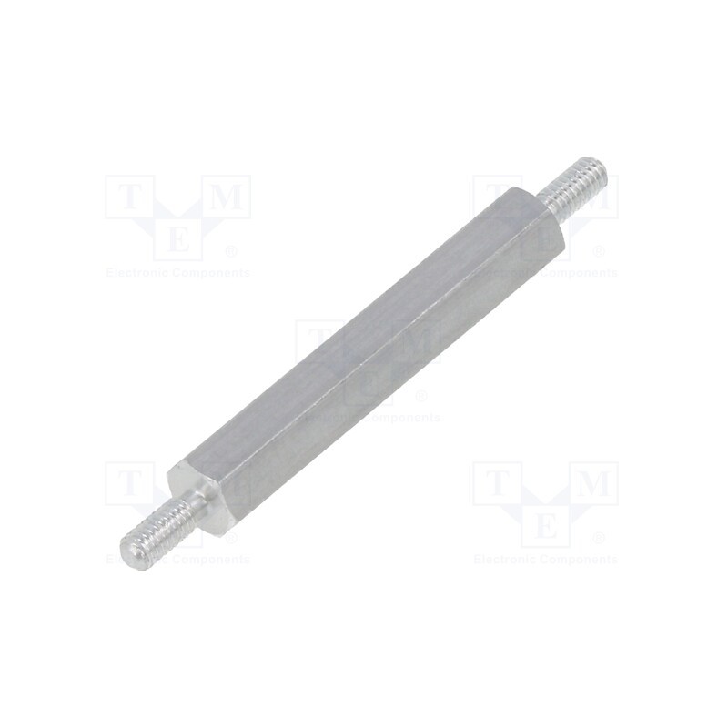 50 pcs : 432X30 - Screwed spacer sleeve, 30mm, Ext.thread: M2,5, hexagonal