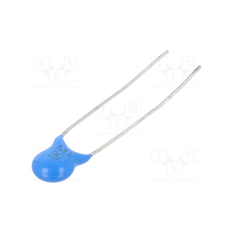 50 pcs : CCH-56P/1000V - Capacitor: ceramic, 56pF, 1kV, Y5P, ±10%, THT, 5mm