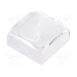 10 pcs : AT3079JB - Cap, KP series, 15x15x6.1mm, black,transparent, KP