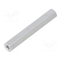 50 pcs : 135X40 - Screwed spacer sleeve, 40mm, Int.thread: M3, hexagonal, aluminium