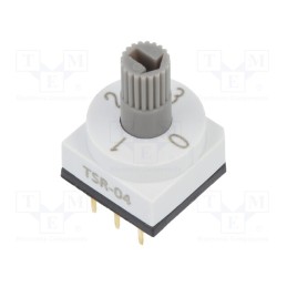 10 pcs : TSR-04 - Encoding switch, DEC/BCD, Pos: 4, THT, Rcont max: 80mΩ, 7Ncm, T/S/Q
