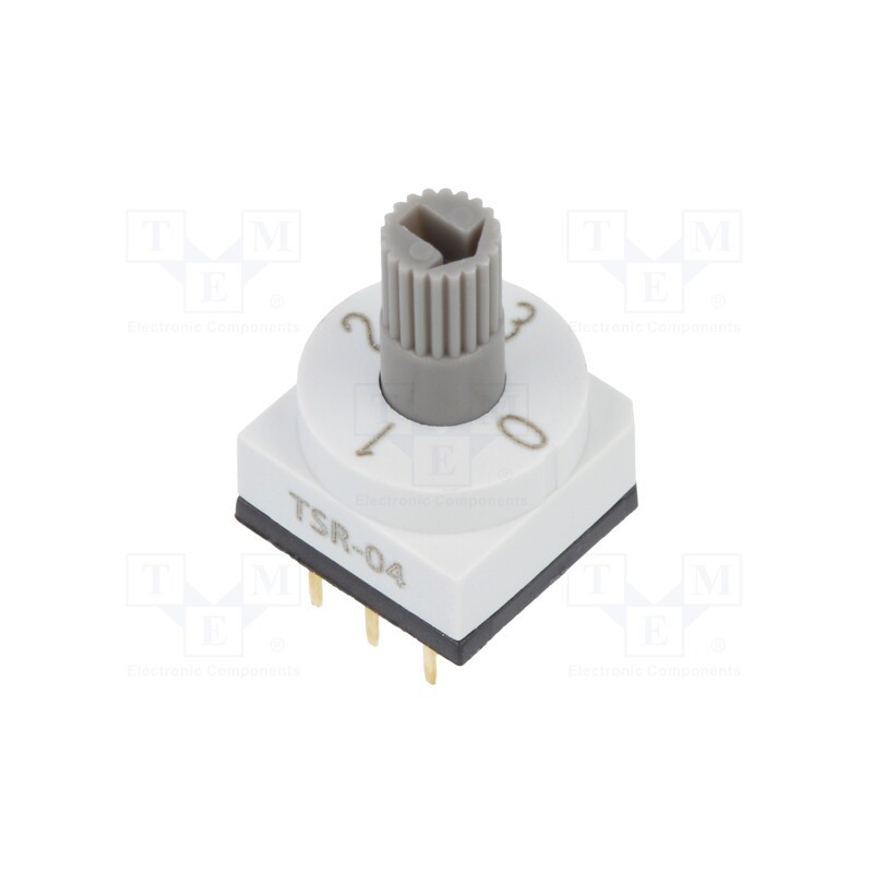 10 pcs : TSR-04 - Encoding switch, DEC/BCD, Pos: 4, THT, Rcont max: 80mΩ, 7Ncm, T/S/Q