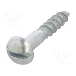 500 pcs : 1422723 - Screw, for wood, 3x16, Head: button, slotted, 0,8mm, steel, zinc