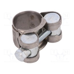 10 pcs : S2017 - T-bolt clamp, W: 18mm, Clamping: 17÷19mm, chrome steel AISI 430, S