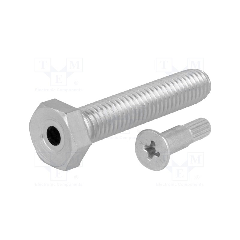 10 pcs : 098EM08040M - Pin, M8, Plunger mat: steel, Plating: zinc, Thread len: 40mm