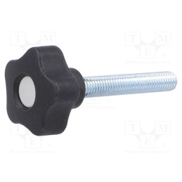10 pcs : VCT.32 P-M8X50-C3 - Knob, Ø: 32mm, Ext.thread: M8, 50mm, H: 23mm, technopolymer PP