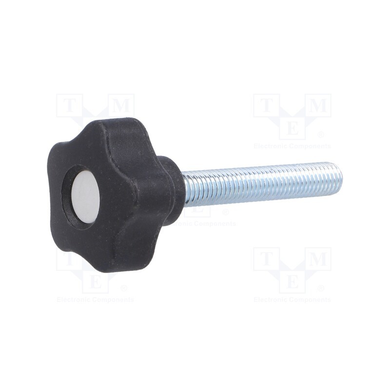 10 pcs : VCT.32 P-M8X50-C3 - Knob, Ø: 32mm, Ext.thread: M8, 50mm, H: 23mm, technopolymer PP