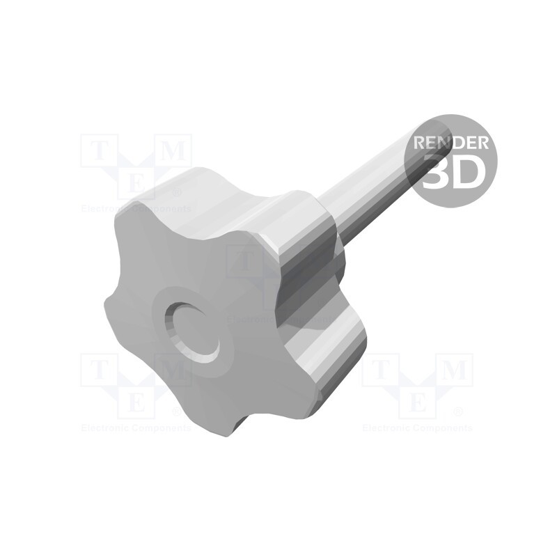 10 pcs : VCT.32 P-M8X50-C9 - Knob, Ø: 32mm, Ext.thread: M8, 50mm, H: 23mm, technopolymer PP