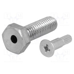 10 pcs : 098EM08025M - Pin, M8, Plunger mat: steel, Plating: zinc, Thread len: 25mm