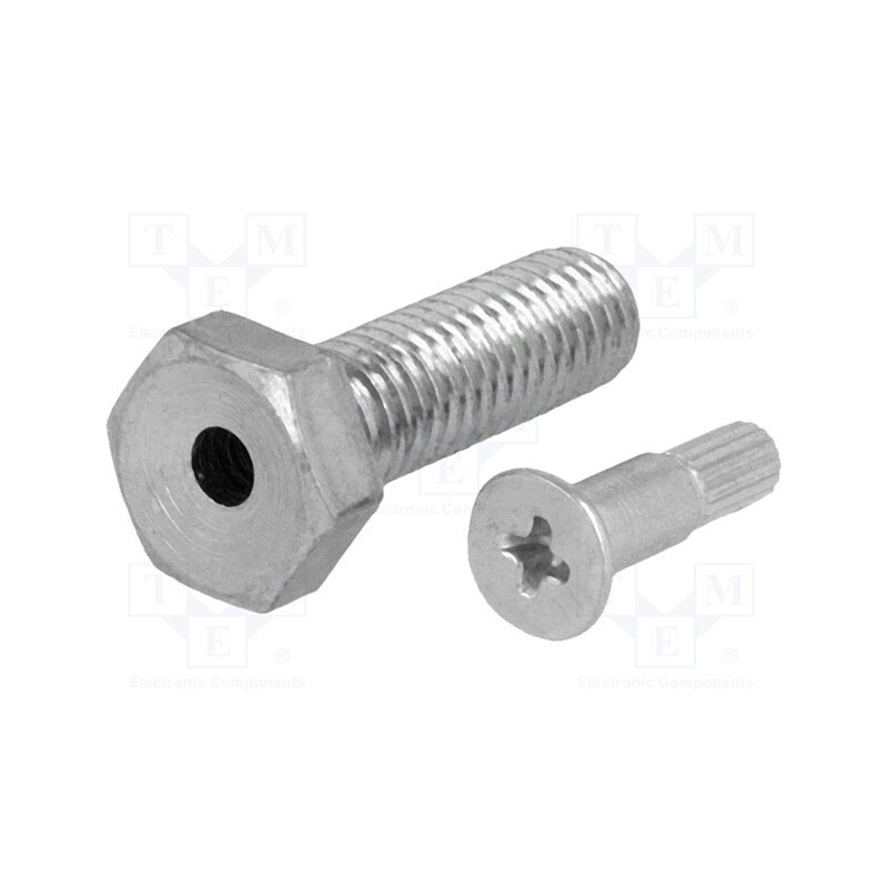 10 pcs : 098EM08025M - Pin, M8, Plunger mat: steel, Plating: zinc, Thread len: 25mm