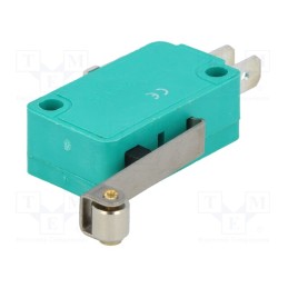 10 pcs : - Microswitch SNAP ACTION, 10A/250VAC, with lever (with roller)