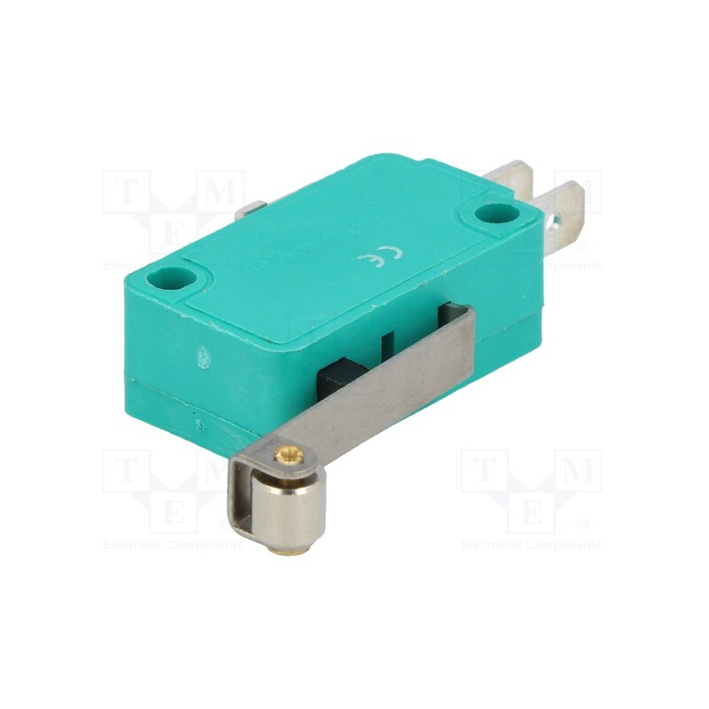 10 pcs : - Microswitch SNAP ACTION, 10A/250VAC, with lever (with roller)