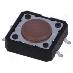 50 pcs : TACTM-24N - Microswitch TACT, SPST-NO, Pos: 2, 0.05A/12VDC, SMT, none, 1.6N