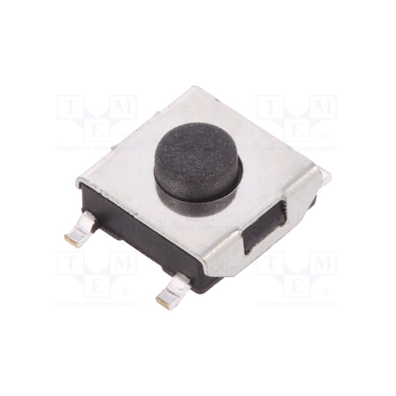 50 pcs : - Microswitch TACT, SPST-NO, Pos: 2, 0.05A/12VDC, SMT, none, 1.6N