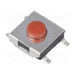 50 pcs : - Microswitch TACT, SPST-NO, Pos: 2, 0.05A/12VDC, SMT, none, 1.6N