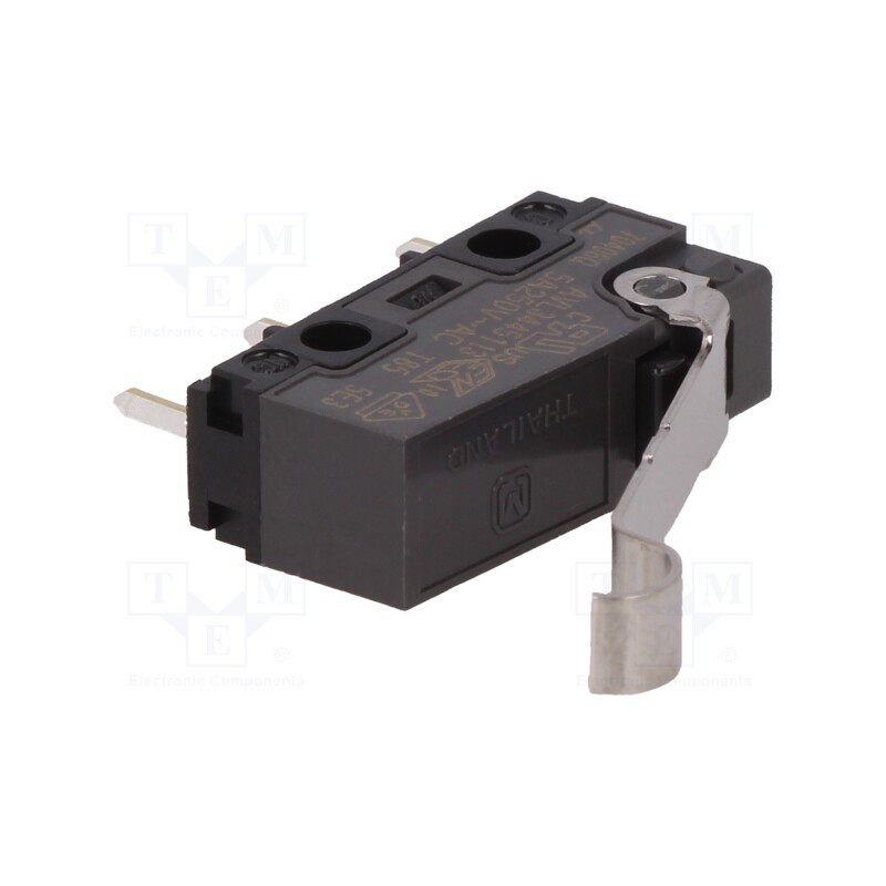 10 pcs : AVL3445113 - Microswitch SNAP ACTION, 5A/250VAC, 5A/30VDC, SPDT, ON-(ON), IP40