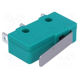 10 pcs : - Microswitch SNAP ACTION, 5A/250VAC, with lever, SPDT, ON-(ON)