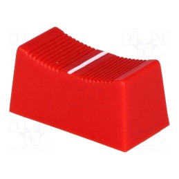 10 pcs : CS1 TYPE B RED - Knob: slider, red, 23x11x11mm, Width shaft 3/4mm, plastic