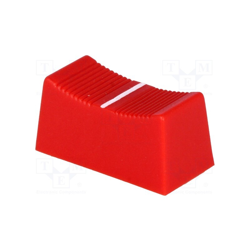 10 pcs : CS1 TYPE B RED - Knob: slider, red, 23x11x11mm, Width shaft 3/4mm, plastic