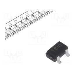 50 pcs : BC846BWT1G - Transistor: NPN, bipolar, 65V, 0.1A, 0.2W, SC70,SOT323