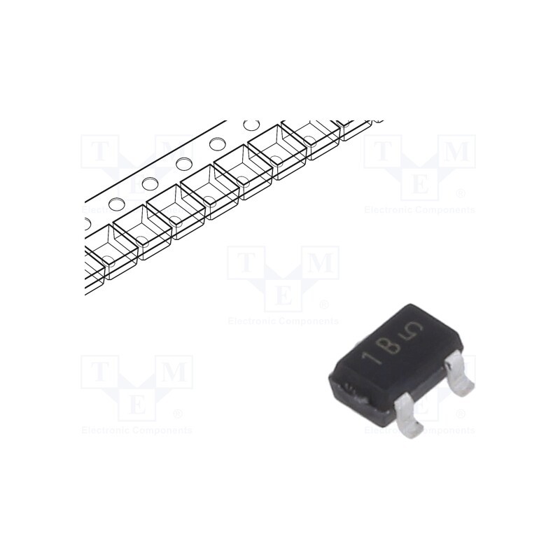 50 pcs : BC846BWT1G - Transistor: NPN, bipolar, 65V, 0.1A, 0.2W, SC70,SOT323
