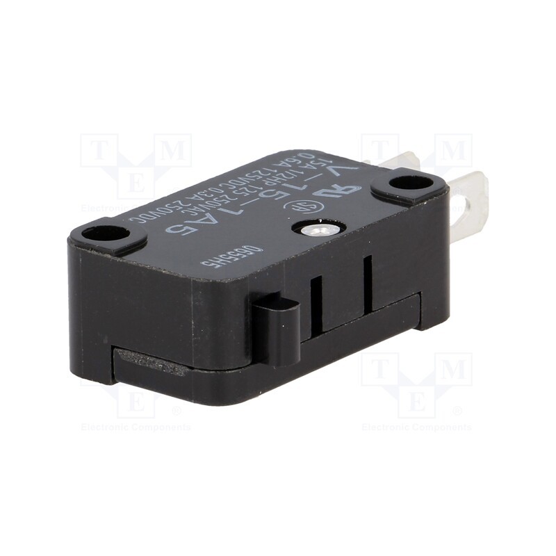 10 pcs : V-15-1A5 - Microswitch SNAP ACTION, 15A/250VAC, 0.6A/125VDC, without lever