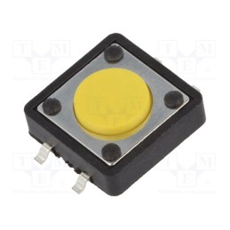 50 pcs : DS1042-01-21KYAX25010 - Microswitch TACT, SPST-NO, Pos: 2, 0.05A/12VDC, SMT, none, 1.6N