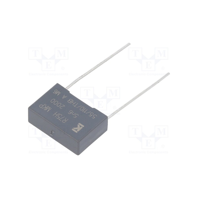 10 pcs : R75UI156050H3J - Capacitor: polypropylene, 5.6nF, 18x6x12mm, THT, ±5%, 15mm, 2000VDC