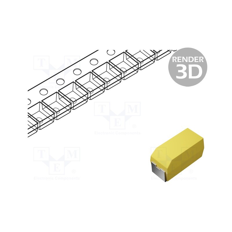 10 pcs : T491A476K006AT - Capacitor: tantalum, 47uF, 6.3VDC, SMD, A, 1206, -55÷125°C, T491
