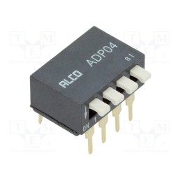 10 pcs : 1571999-6 - Switch: DIP-SWITCH, ON-OFF, 0.1A/24VDC, Pos: 2, -30÷85°C, THT, ADP