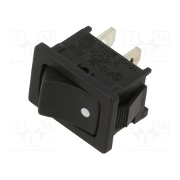 10 pcs : RF1-1A-DC-2-B-3 - ROCKER, SPST, Pos: 2, ON-OFF, 10A/24VDC, black, none, Rcont max: 50mΩ