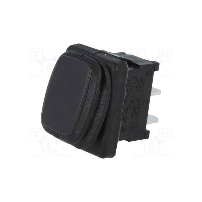 10 pcs : R13-66A8-02 - ROCKER, SPST, Pos: 2, ON-OFF, 10A/250VAC, black, IP65, none, 50mΩ