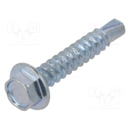 500 pcs : 1476599 - Screw, for metal, with flange, 3.9x22, Head: hexagonal, 5.5mm, zinc