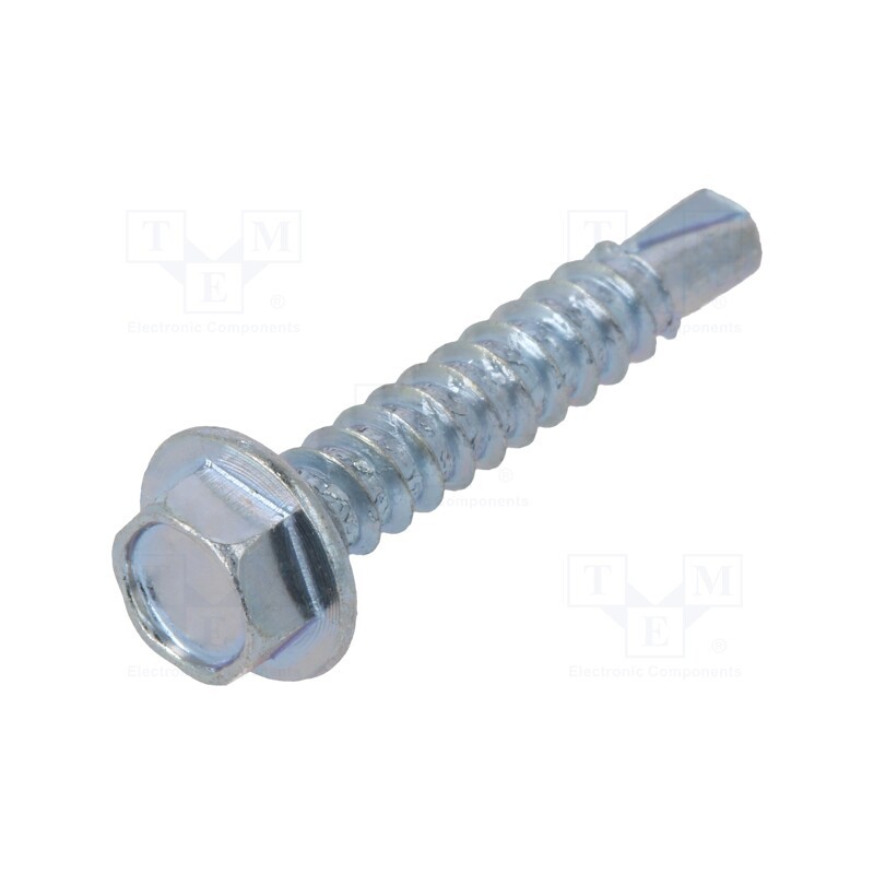 500 pcs : 1476599 - Screw, for metal, with flange, 3.9x22, Head: hexagonal, 5.5mm, zinc