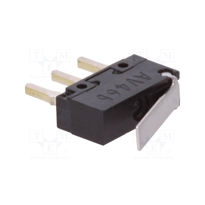 10 pcs : AV4424 - Microswitch SNAP ACTION, 0.5A/30VDC, with lever, SPDT, ON-(ON)