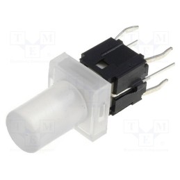 10 pcs : PB6149L-4 - Switch: keypad, Pos: 2, SPST-NO, 0.05A/12VDC, colourless, LED, blue