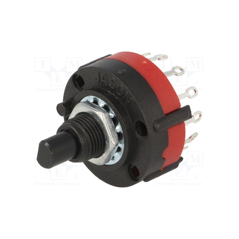 10 pcs : - Switch: rotary, Pos: 12, 0.3A/125VAC, Poles number: 1, 30°, -20÷70°C