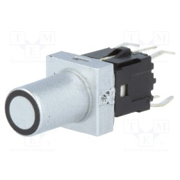 10 pcs : PB6149L-3-102 - Switch: keypad, Pos: 2, SPST-NO, 0.05A/12VDC, silver, LED, green, THT