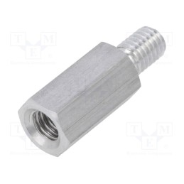 50 pcs : 238X15 - Screwed spacer sleeve, 15mm, Int.thread: M5, Ext.thread: M5