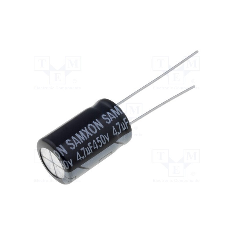 20 pcs : EKM475M2WG16RRSHP - Capacitor: electrolytic, THT, 4.7uF, 450VDC, Ø10x16mm, Pitch: 5mm