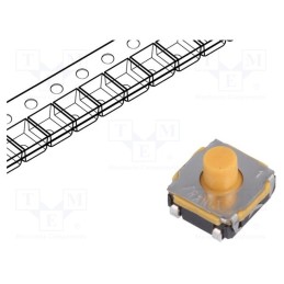 20 pcs : KSC441J 70 SH LFS - Microswitch TACT, SPST-NO, Pos: 2, 0.05A/32VDC, SMT, none, 3.4N