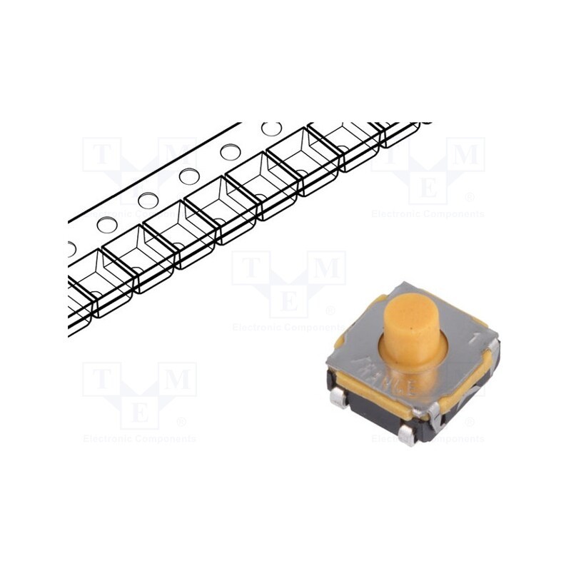 20 pcs : KSC441J 70 SH LFS - Microswitch TACT, SPST-NO, Pos: 2, 0.05A/32VDC, SMT, none, 3.4N